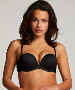 Soutien-gorge Maximiseur Préformé Sans Bretelles - Noir