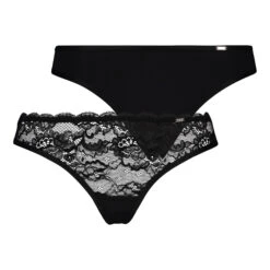 Lot De 2 Strings Angie - Noir -Catrin La Lingerie Boutique 136469 5
