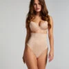 String Taille Haute Avec Gaine Sculptante En Dentelle Scuba - Beige -Catrin La Lingerie Boutique 161241 1
