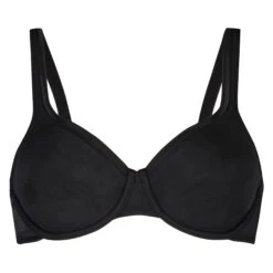 Soutien-gorge à Armatures Non-préformé Satin Fleece - Noir -Catrin La Lingerie Boutique 169214 5
