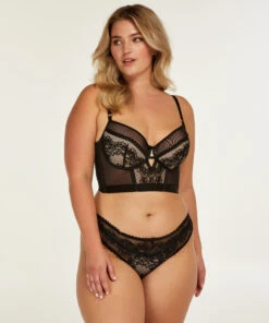 Soutien-gorge Rembourré à Armatures Longline Malika - Noir -Catrin La Lingerie Boutique 171431 12