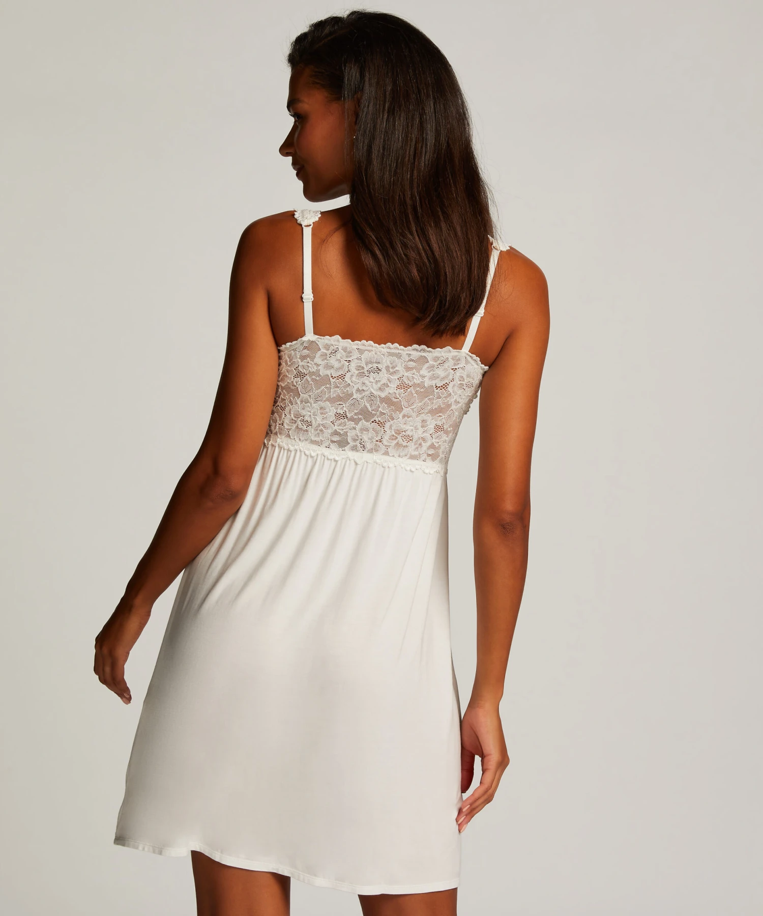 Nuisette Nora Dentelle - Blanc 5 Nuisette Nora Dentelle - Blanc – Image 3