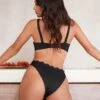 Bas De Bikini échancré Scallop - Noir