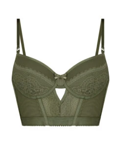 Soutien-gorge Rembourré à Armatures Longline Malika - Vert -Catrin La Lingerie Boutique 191713 5