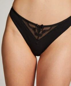 String échancré Nadine - Noir -Catrin La Lingerie Boutique 191850 2