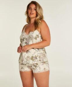 Haut De Camisole Satin Dentelle - Blanc 14 Haut De Camisole Satin Dentelle - Blanc -Catrin La Lingerie Boutique 195954 12