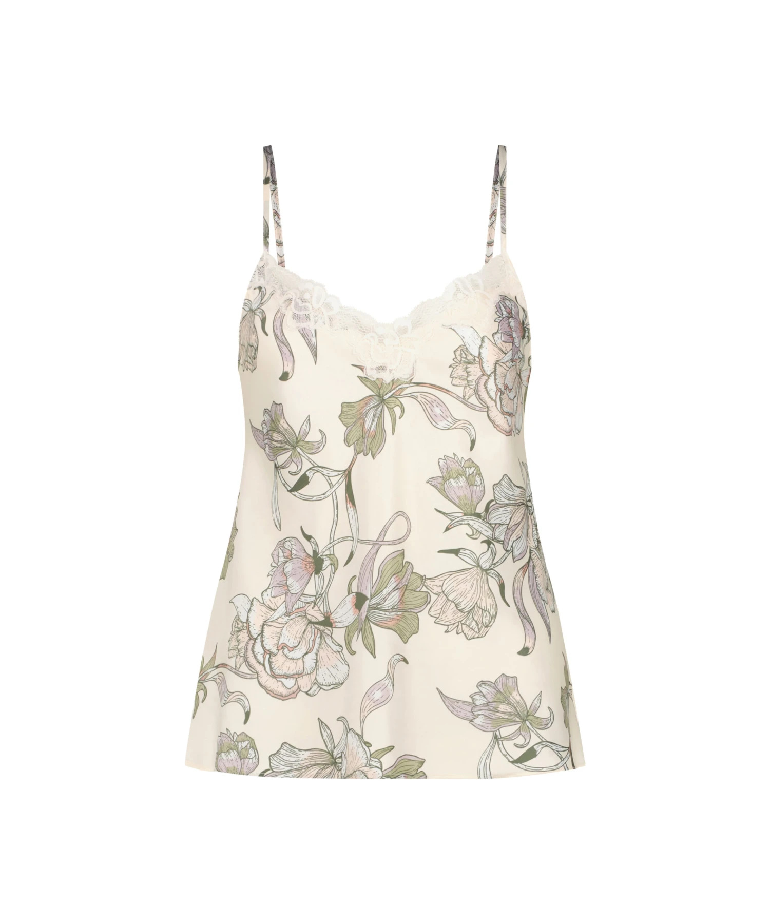 Haut De Camisole Satin Dentelle - Blanc 9 Haut De Camisole Satin Dentelle - Blanc – Image 7