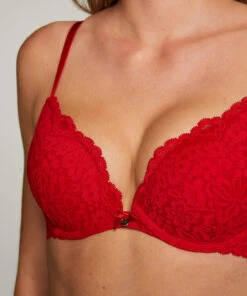 Soutien-gorge Push-up à Armatures Rembourré Rose - Rouge 9 Soutien-gorge Push-up à Armatures Rembourré Rose - Rouge -Catrin La Lingerie Boutique 196451 2