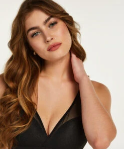 Soutien-gorge Rembourré Sans Armatures En Maille - Noir -Catrin La Lingerie Boutique 196880 2