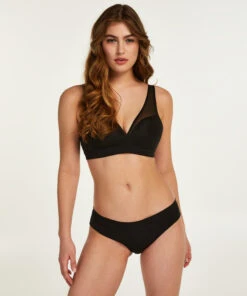 Soutien-gorge Rembourré Sans Armatures En Maille - Noir -Catrin La Lingerie Boutique 196880 3