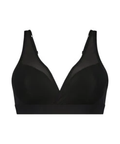 Soutien-gorge Rembourré Sans Armatures En Maille - Noir -Catrin La Lingerie Boutique 196880 5