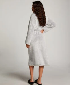 Long Peignoir Polaire - Gris -Catrin La Lingerie Boutique 199158 4