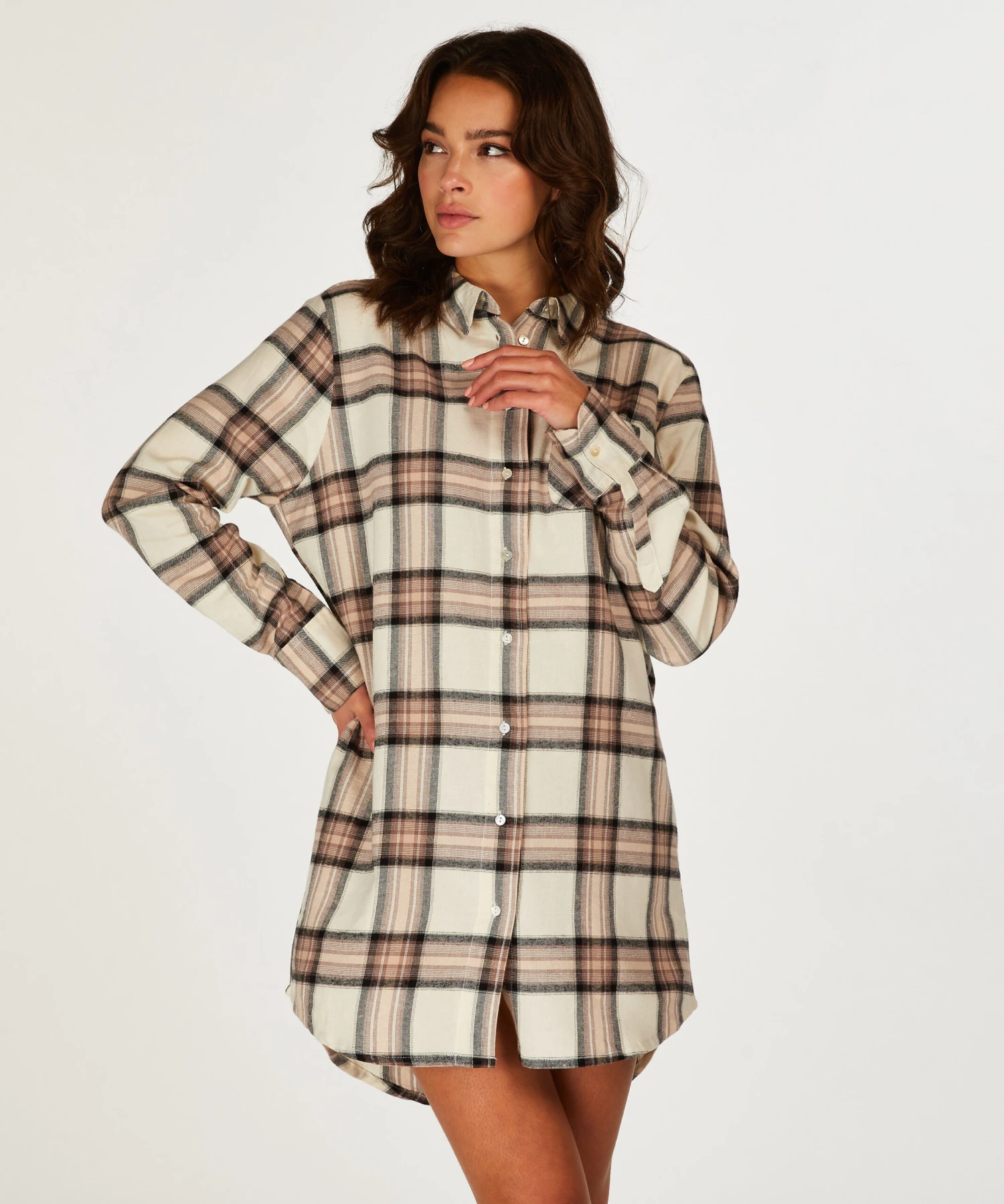 Chemise De Nuit Menshirt Jersey - Beige 3 Chemise De Nuit Menshirt Jersey - Beige