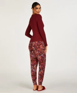 Tall Pantalon De Pyjama Jersey - Rouge 9 Tall Pantalon De Pyjama Jersey - Rouge -Catrin La Lingerie Boutique 200353 4