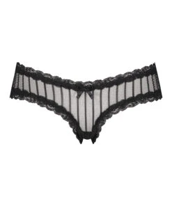 Slip Brésilien V-shape Mesh - Noir -Catrin La Lingerie Boutique 200631 5