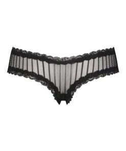 Slip Brésilien V-shape Mesh - Noir -Catrin La Lingerie Boutique 200631 6