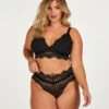Slip Brésilien Taille Haute Renee - Noir -Catrin La Lingerie Boutique 200774 1