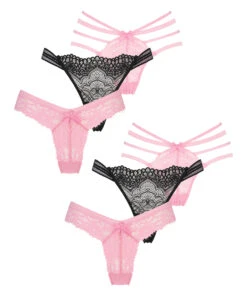 Lot De 6 Tanga Gianni - Rose -Catrin La Lingerie Boutique 200834 5