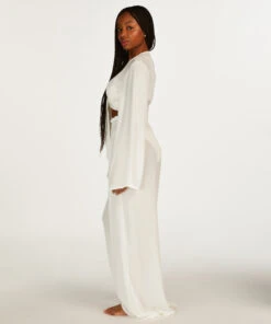 Top Haut à Manches Longues Knot - Blanc 11 Top Haut à Manches Longues Knot - Blanc -Catrin La Lingerie Boutique 200913 4