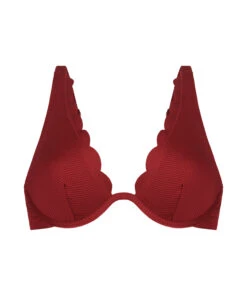 Haut De Bikini à Armatures Non Rembourré Scallop - Rouge 12 Haut De Bikini à Armatures Non Rembourré Scallop - Rouge -Catrin La Lingerie Boutique 200921 5