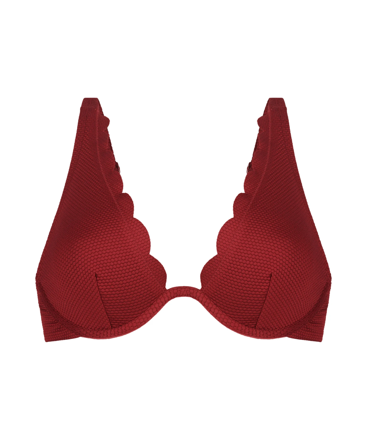 Haut De Bikini à Armatures Non Rembourré Scallop - Rouge 7 Haut De Bikini à Armatures Non Rembourré Scallop - Rouge – Image 5