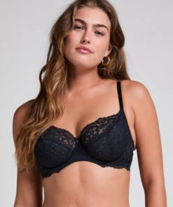 Soutien-gorge à Armatures Non-préformé Marine - Noir