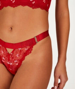 Tanga Taille Haute Violet - Rouge -Catrin La Lingerie Boutique 201069 2