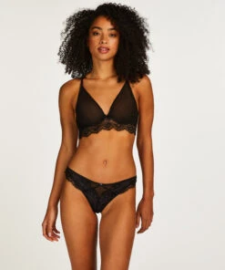 Soutien-gorge à Armatures Longline Non-préformé Elissa - Noir -Catrin La Lingerie Boutique 201101 3