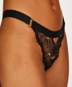 Tanga Taille Haute Violet - Noir 11 Tanga Taille Haute Violet - Noir -Catrin La Lingerie Boutique 201131 2