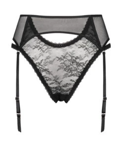 Slip Brésilien Taille Haute Amy - Noir -Catrin La Lingerie Boutique 201146 6