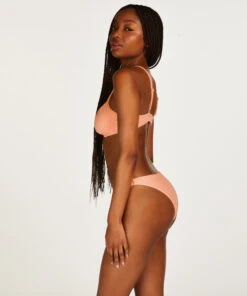 Bas De Bikini Taille Haute Côtelé Gili - Orange 9 Bas De Bikini Taille Haute Côtelé Gili - Orange -Catrin La Lingerie Boutique 201272 4