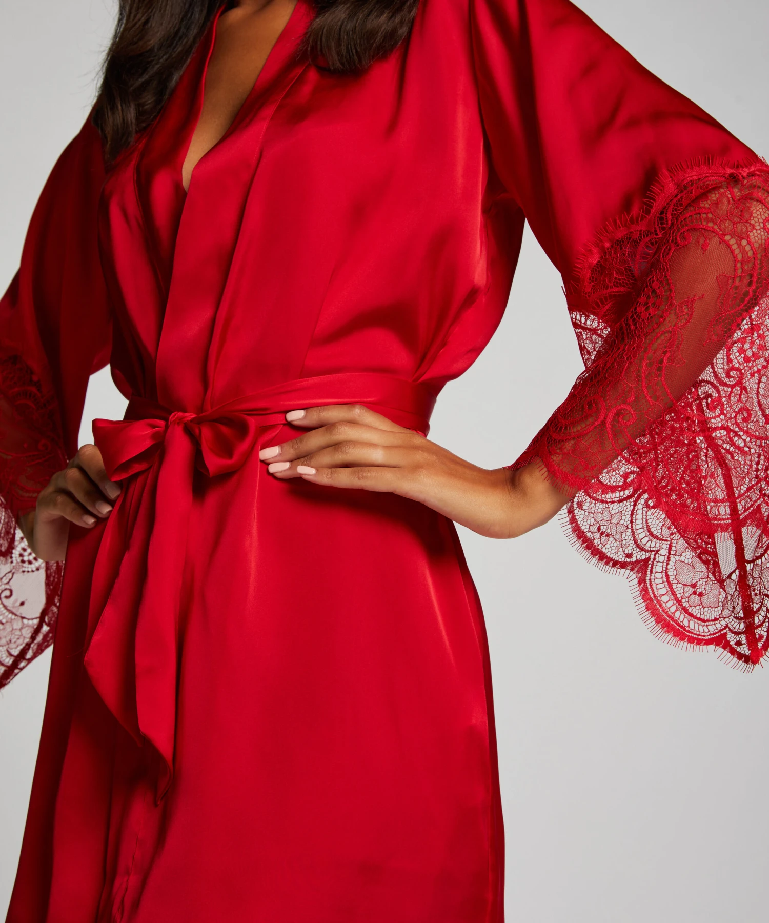Kimono Satin - Rouge 4 Kimono Satin - Rouge – Image 2