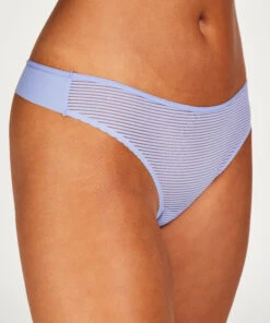 Invisible String Stripe Mesh - Violet -Catrin La Lingerie Boutique 201405 2