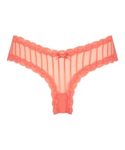 Slip Brésilien V-shape Mesh - Orange -Catrin La Lingerie Boutique 201453 5