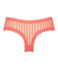 Slip Brésilien V-shape Mesh - Orange -Catrin La Lingerie Boutique 201453 6