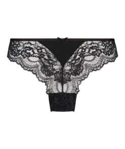 Slip Brésilien Jambes Hautes Dora - Noir 10 Slip Brésilien Jambes Hautes Dora - Noir -Catrin La Lingerie Boutique 201548 5