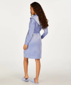 Peignoir Court Velours - Bleu 9 Peignoir Court Velours - Bleu -Catrin La Lingerie Boutique 201669 4