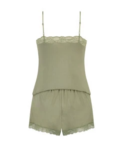 Ensemble De Pyjama Court Cami - Vert -Catrin La Lingerie Boutique 201671 6