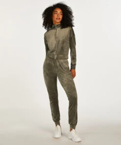 Petite Pantalon De Jogging En Velours - Vert