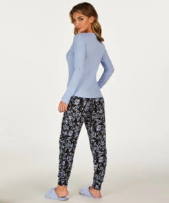 Tall Pantalon De Pyjama Painted Leopard - Noir -Catrin La Lingerie Boutique 20172220 4