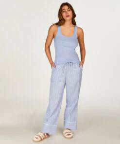 Tall Pantalon En Coton - Bleu