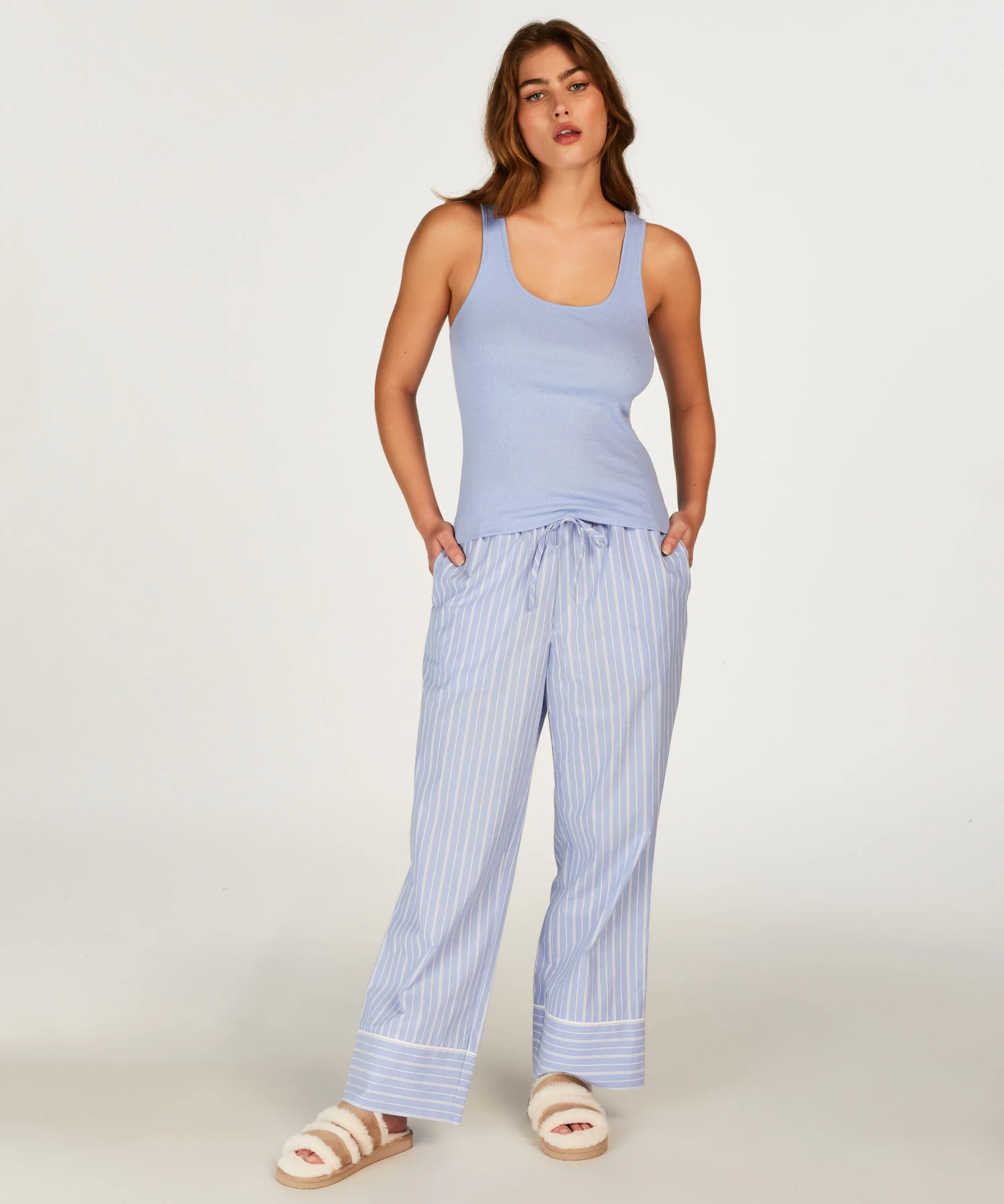 Tall Pantalon En Coton - Bleu 3 Tall Pantalon En Coton - Bleu
