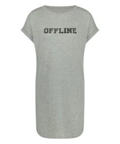 Chemise De Nuit à Encolure Arrondie - Gris -Catrin La Lingerie Boutique 201733 5