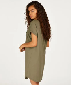 Chemise De Nuit à Encolure Arrondie - Vert -Catrin La Lingerie Boutique 201742 4