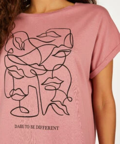 Chemise De Nuit à Encolure Arrondie - Rose -Catrin La Lingerie Boutique 201753 2