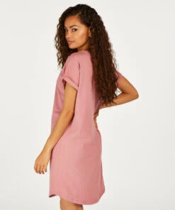 Chemise De Nuit à Encolure Arrondie - Rose -Catrin La Lingerie Boutique 201753 4