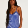 Camisole Velours Dentelle - Bleu -Catrin La Lingerie Boutique 201764 1