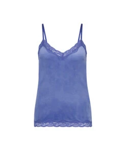 Camisole Velours Dentelle - Bleu -Catrin La Lingerie Boutique 201764 5