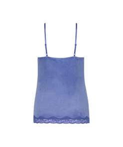 Camisole Velours Dentelle - Bleu -Catrin La Lingerie Boutique 201764 6