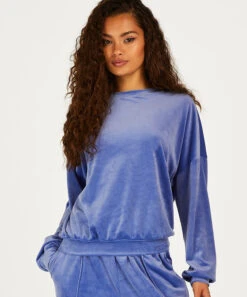 Top Velours - Bleu